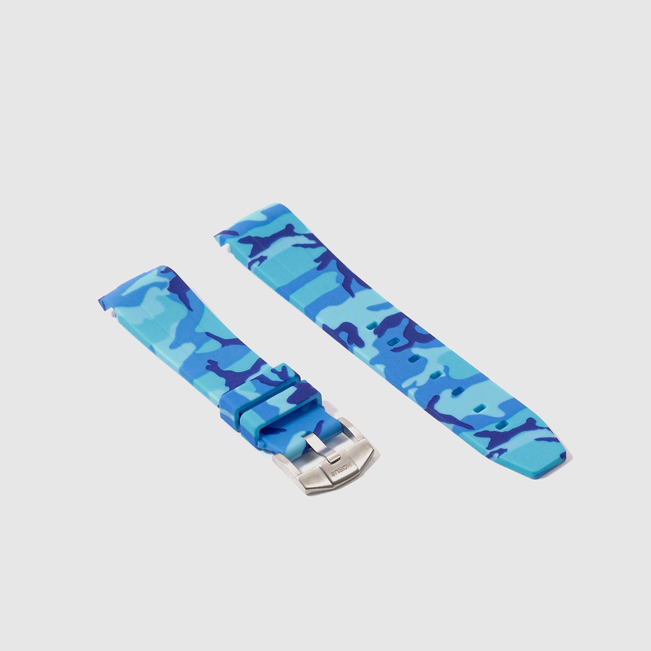 Rubber Strap for Rolex Explorer II - Miami Blue Camo