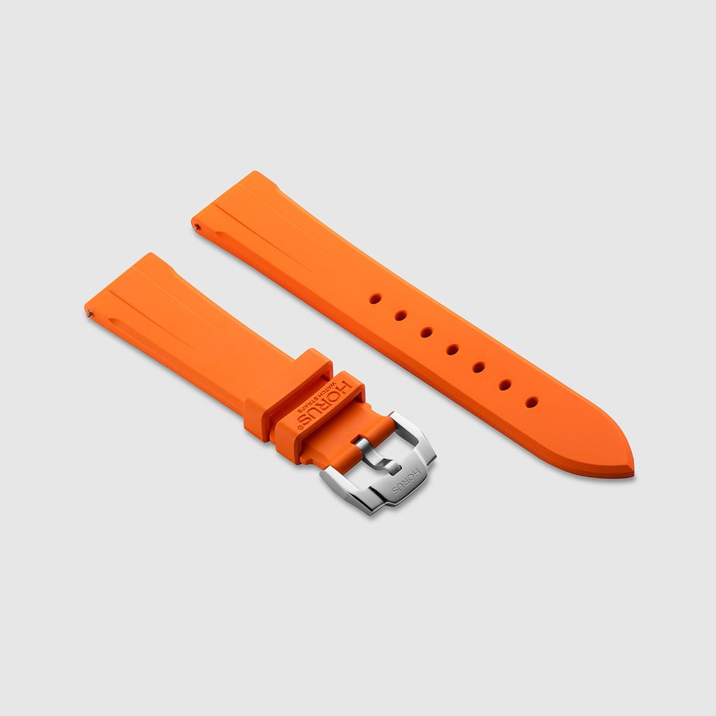 FKM Rubber Strap for Tag Heuer Aquaracer Citrus Orange Horus Watch Straps