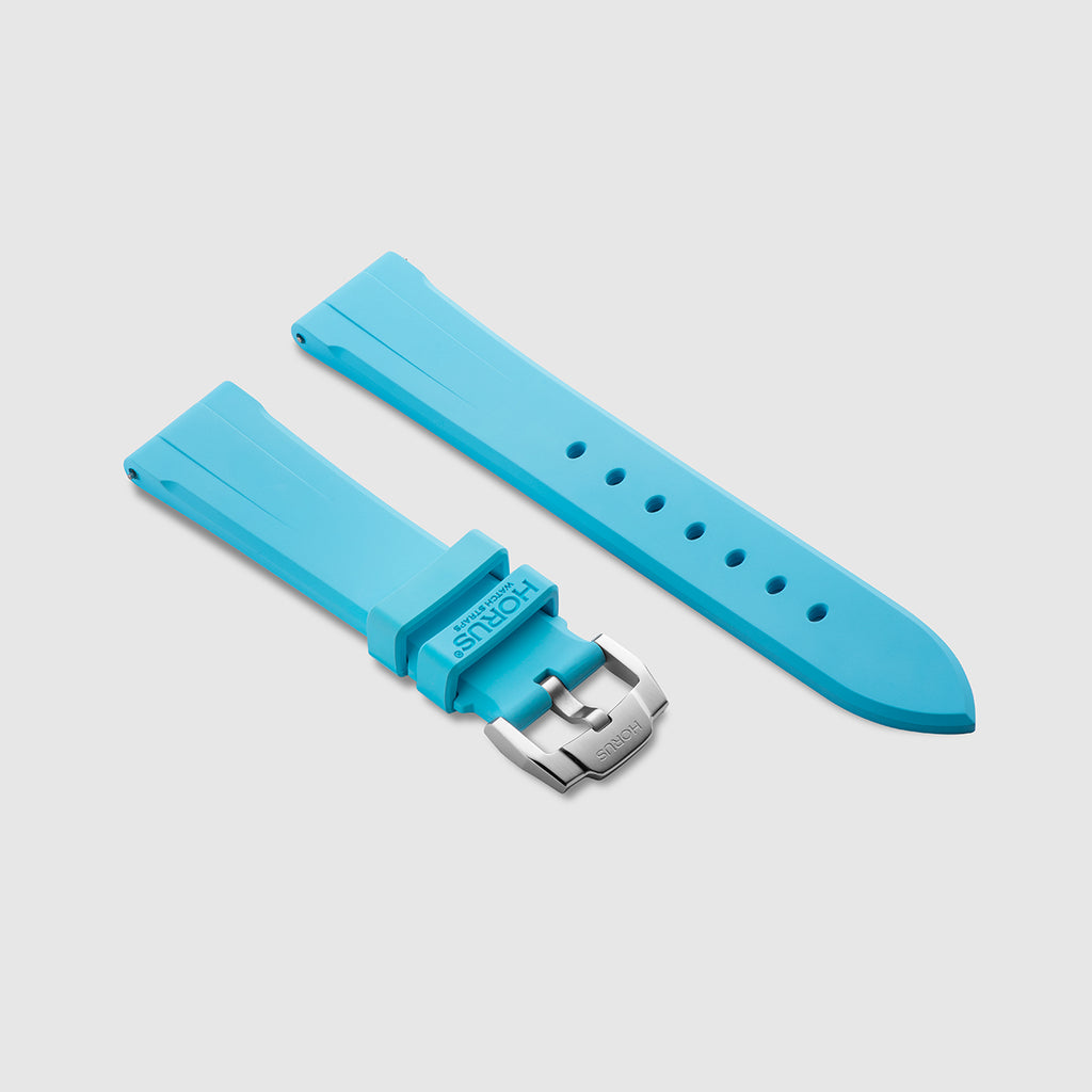 FKM Rubber Strap for Tag Heuer Carrera - Miami Blue