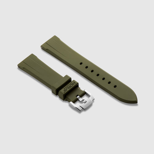 FKM Rubber Strap for Tag Heuer Carrera - Moss Green