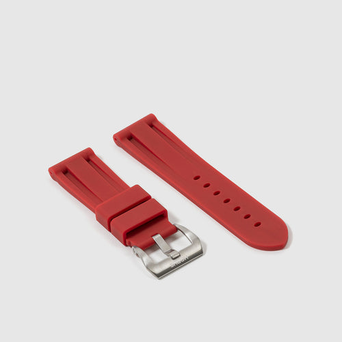 Rubber Strap for Breitling Navitimer - Bordeaux Red