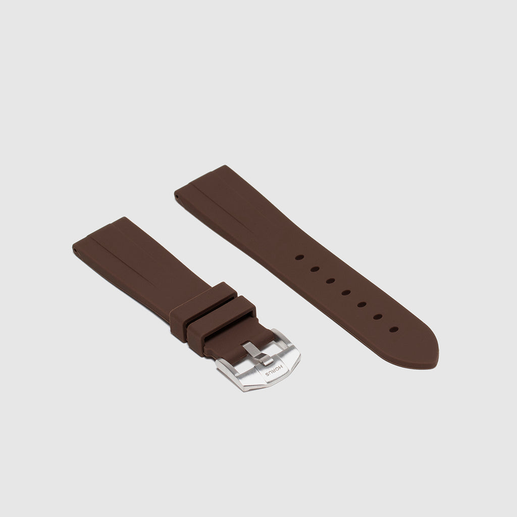 Rubber Strap for Cartier Tank - Espresso Brown