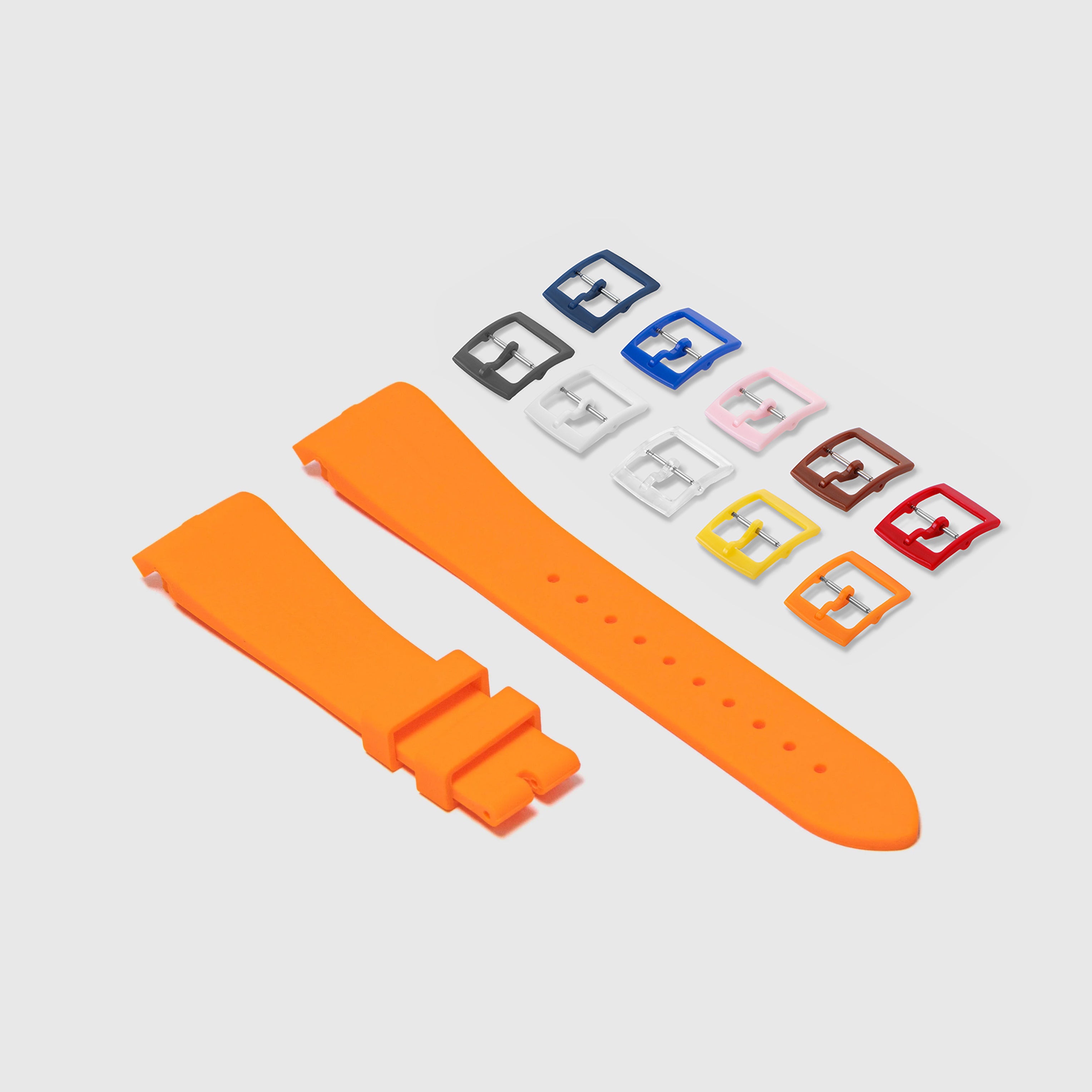 Swatch MoonSwatch ラバーベルト BLACK/ORANGE Straps for MISSION ON EARTH - LAVA—Bioceramic MoonSwatch