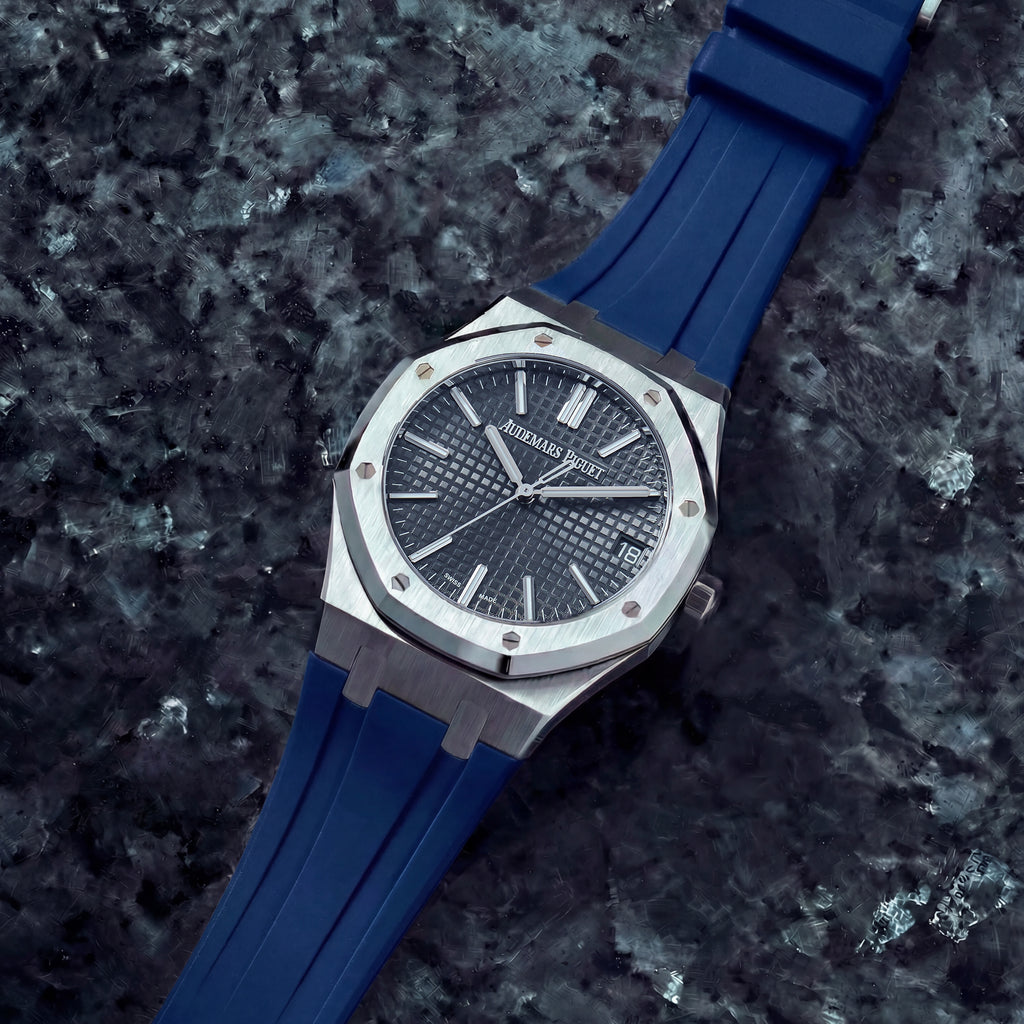 Audemars Piguet ネイビー キャップ Rubber Strap for Audemars Piguet Royal Oak (41mm) - Indigo