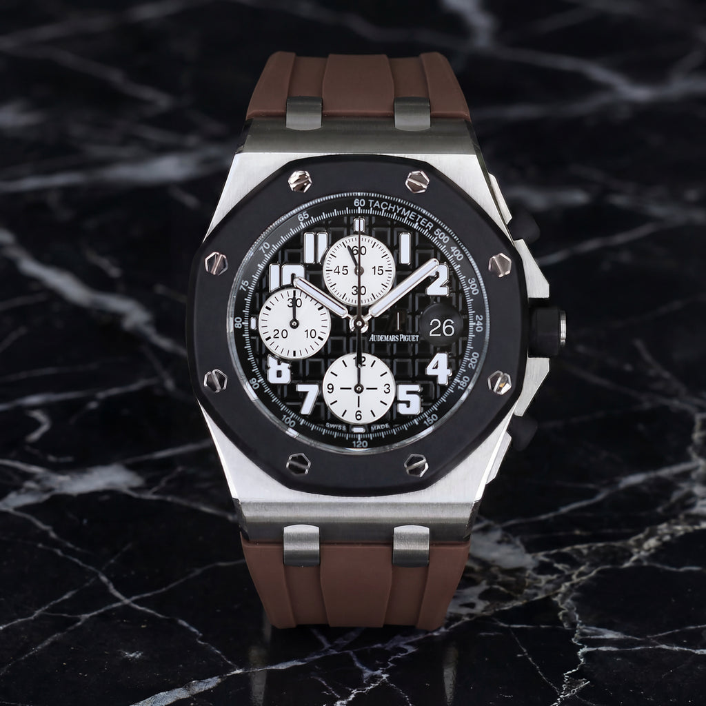 Audemars Piguet 42mm Royal Oak Offshore Espresso Brown Rubber Strap