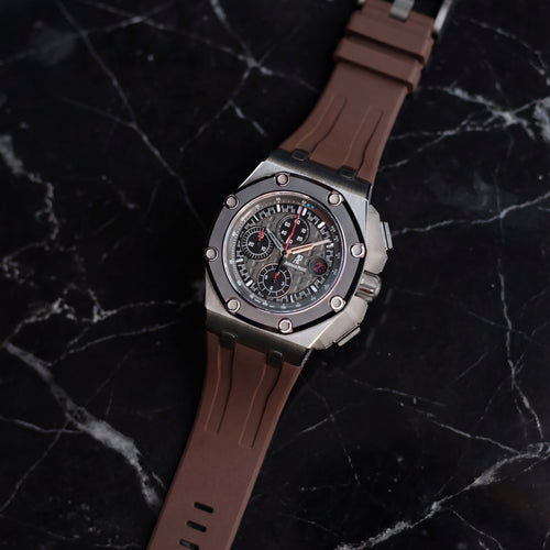 Rubber Strap for Audemars Piguet Royal Oak Offshore (44mm) - Espresso Brown