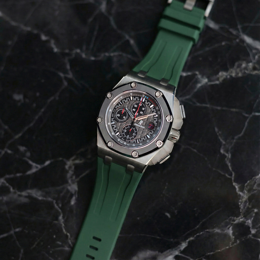 Audemars Piguet  Oak Offshoreラバーベルト Rubber Strap for Audemars Piguet Royal Oak Offshore (44mm) - Forest Gr