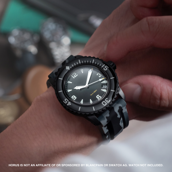 Rubber Strap for Blancpain x Swatch Fifty Fathoms - Graphite