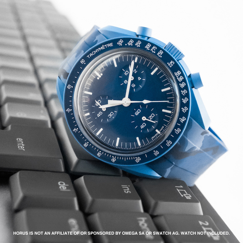 Rubber Strap for Swatch x Omega Moonswatch - Miami Blue Camo