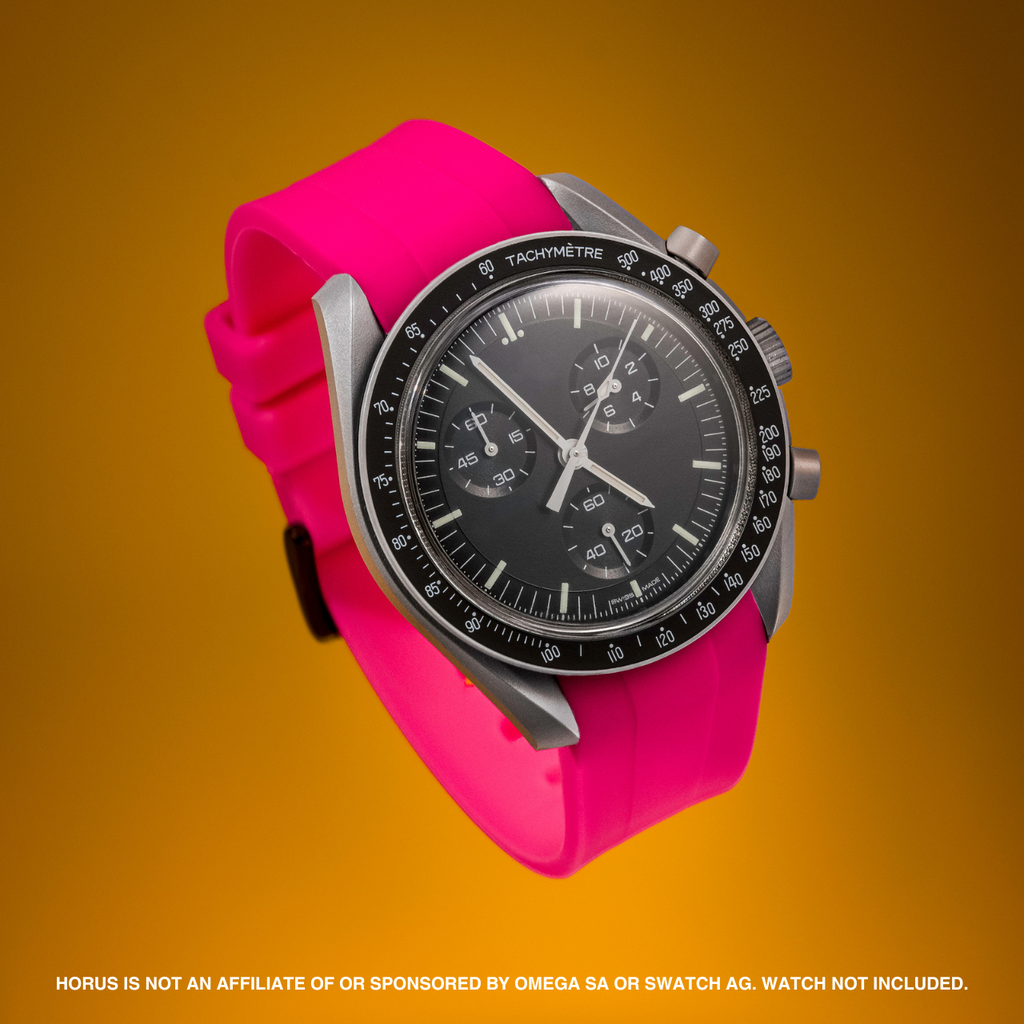 Rubber Strap for Swatch x Omega Moonswatch - South Beach Pink