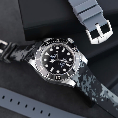 Rubber Strap for Rolex Submariner - Graphite Digi Camo