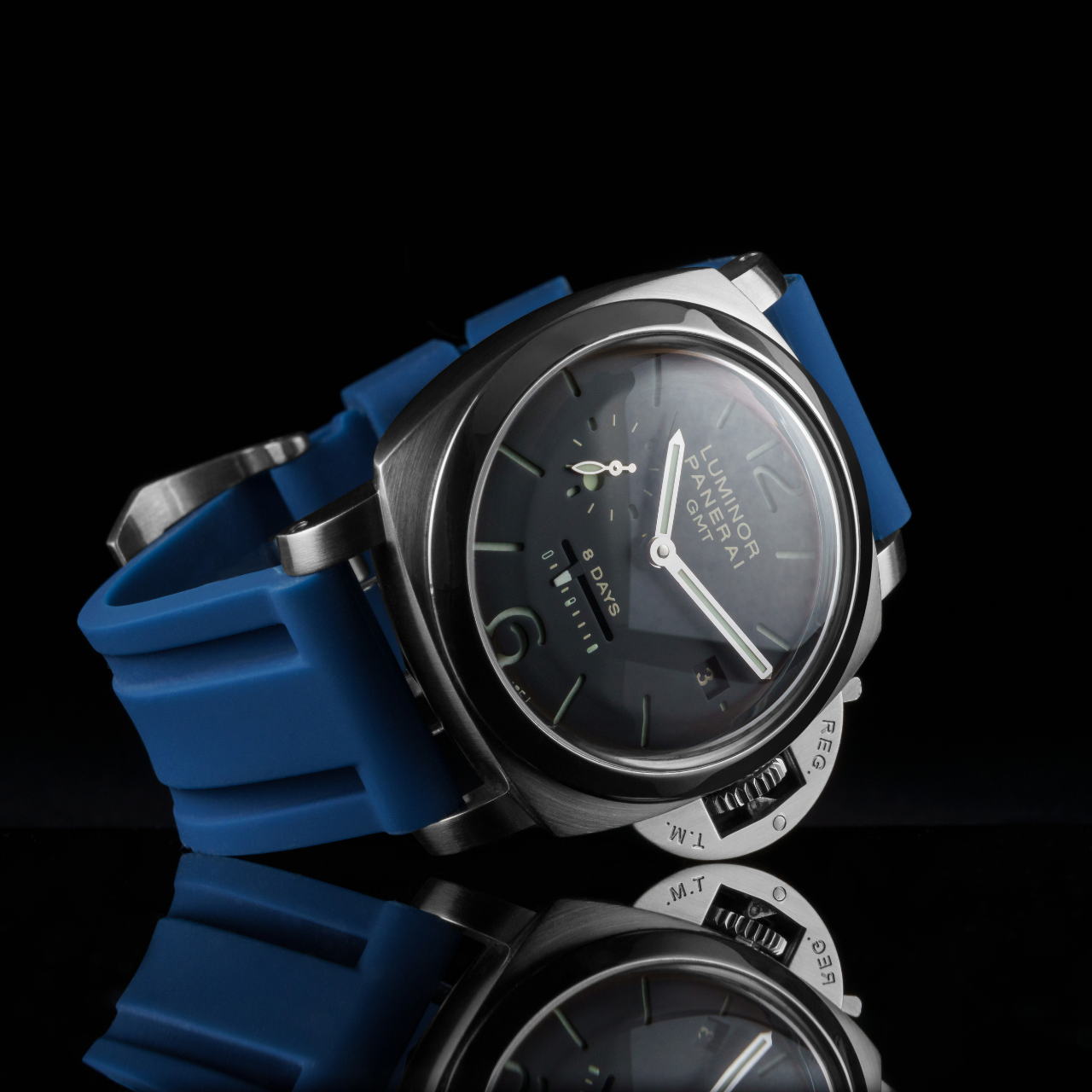 Rubber Strap for Panerai Luminor Indigo Blue Horus Watch Straps