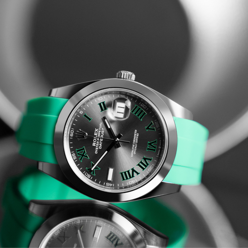 Rubber Strap for Rolex Datejust 41 - Shamrock Green