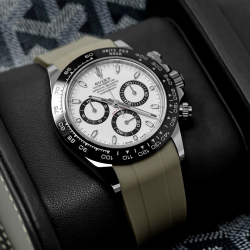 Rubber Strap for Rolex Daytona on Bracelet - Hurricane Grey
