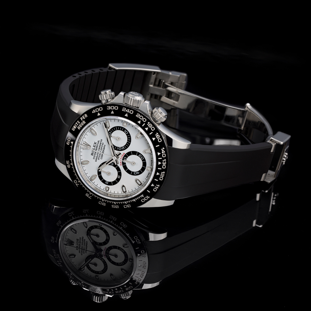 ストラップ m FKM Rubber Strap for Rolex Daytona on Bracelet - Space Black