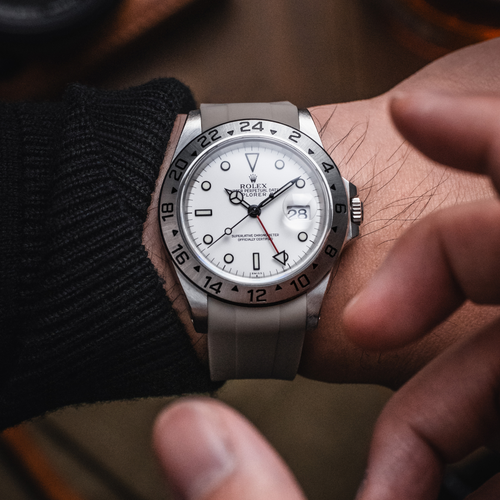Rubber Strap for Rolex Explorer II - Hurricane Grey