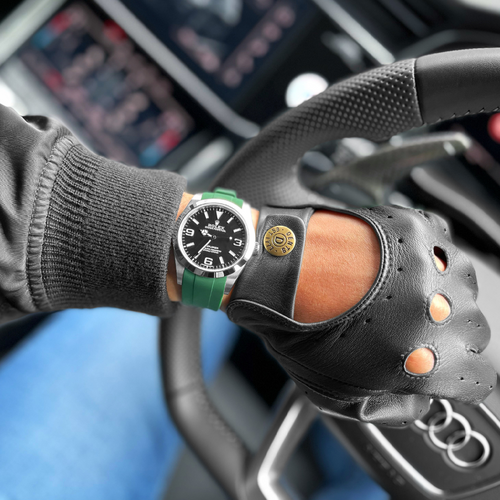 Rubber Strap for Rolex Explorer I - Forest Green