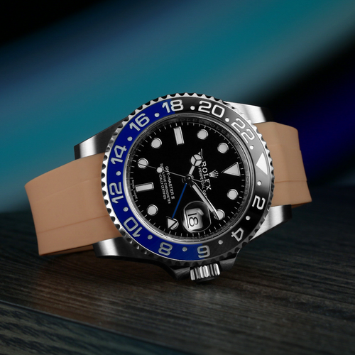 Rubber Strap for Rolex GMT Master II - Desert Sand