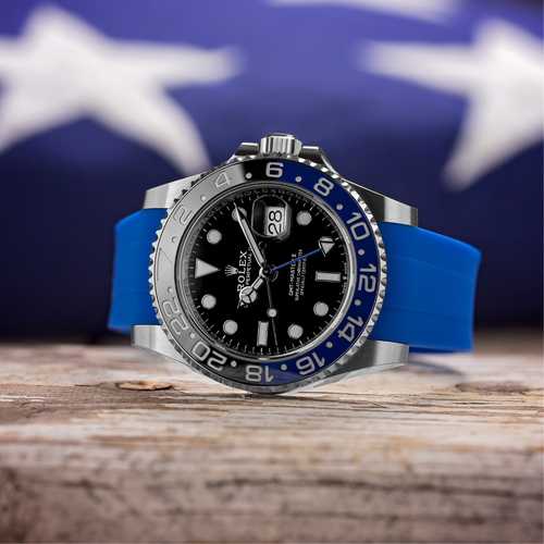 Rubber Strap for Rolex GMT Master II - Gulfstream Blue
