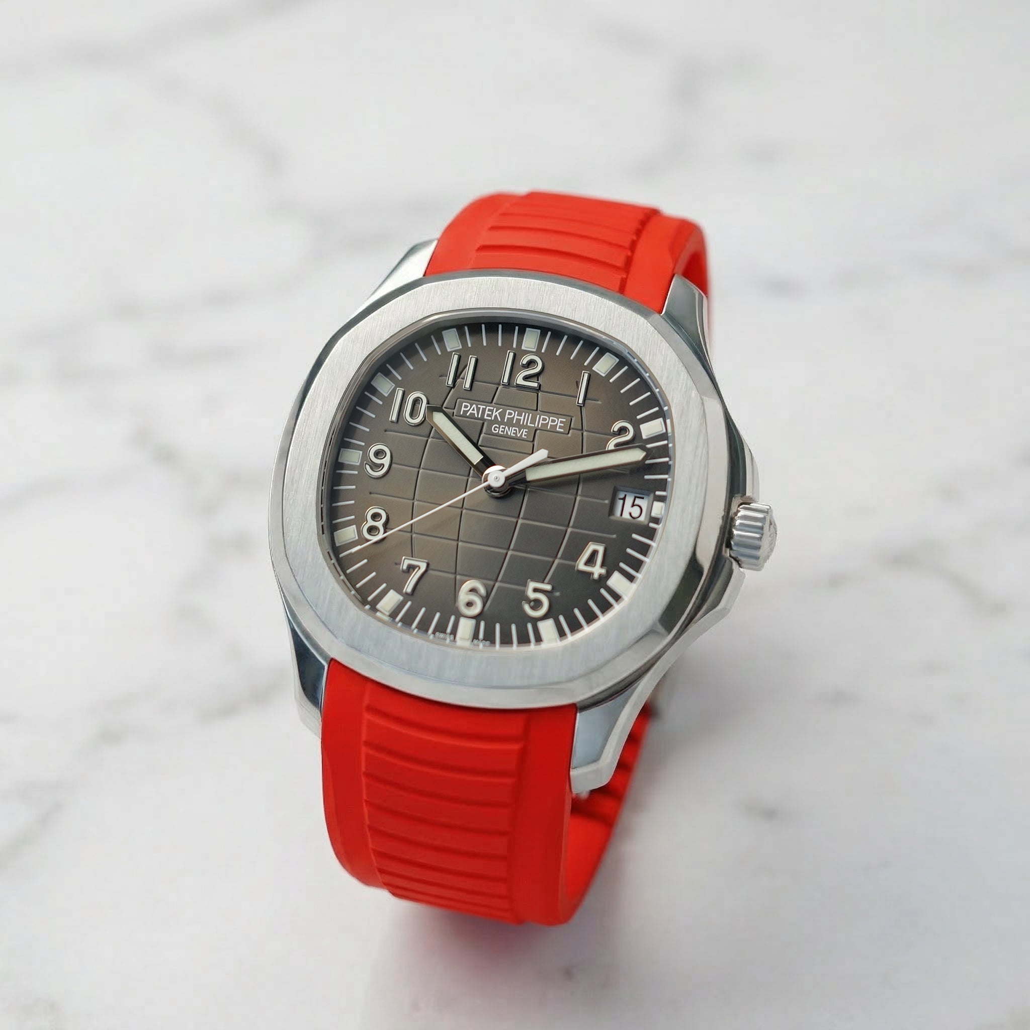 FKM Rubber Strap for Patek Philippe Aquanaut - Heat Red