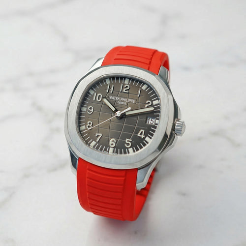 FKM Rubber Strap for Patek Philippe Aquanaut - Heat Red