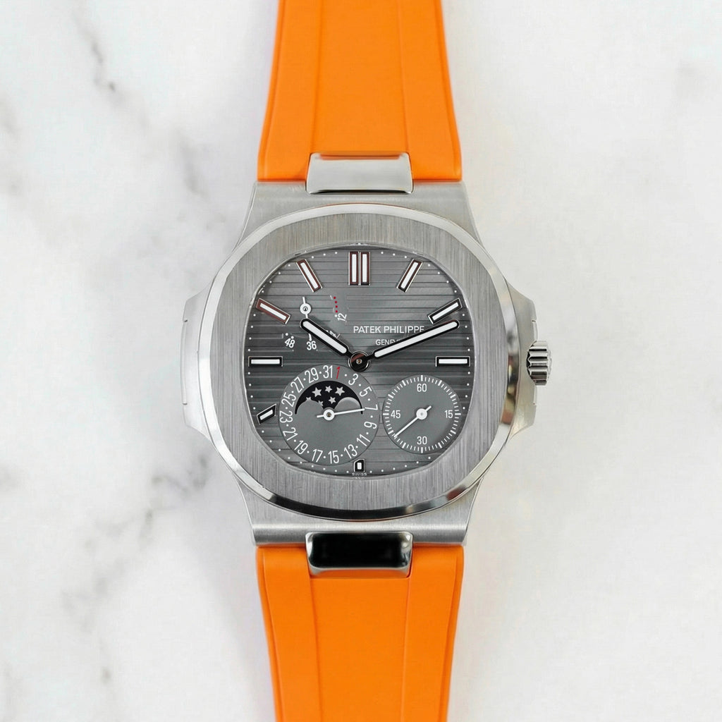 Patek Philippe Nautilus Tangerine Orange FKM Rubber Strap