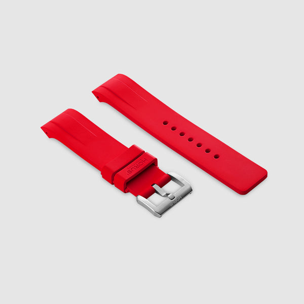 RUBBER STRAP FOR CARTIER SANTOS 100 XL - RACING RED