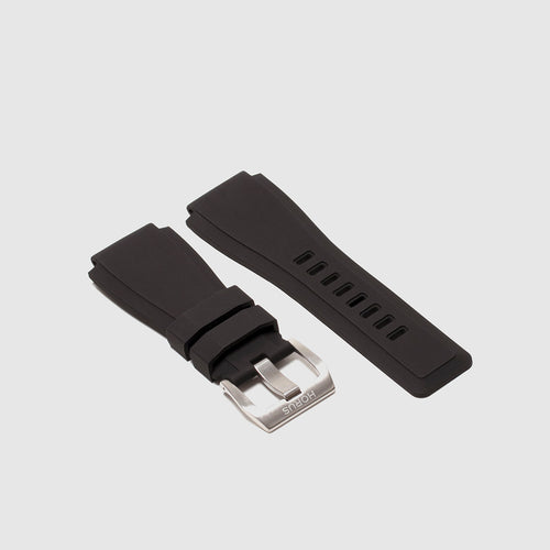 Rubber Strap for Bell & Ross BR-01 - Jet Black