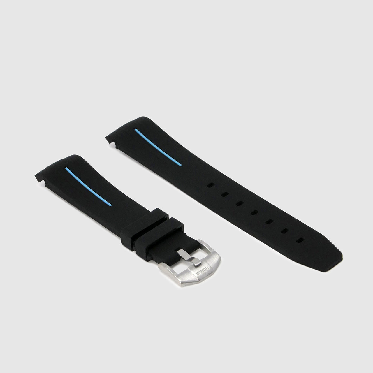Rubber Strap for Rolex Submariner - Corsa Black & Miami Blue
