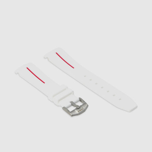 Rubber Strap for Rolex Submariner - Corsa White & Red