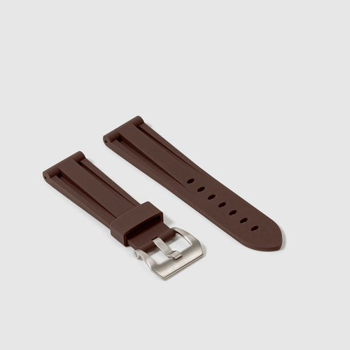 Rubber Strap for Panerai Ferrari Series - Espresso Brown