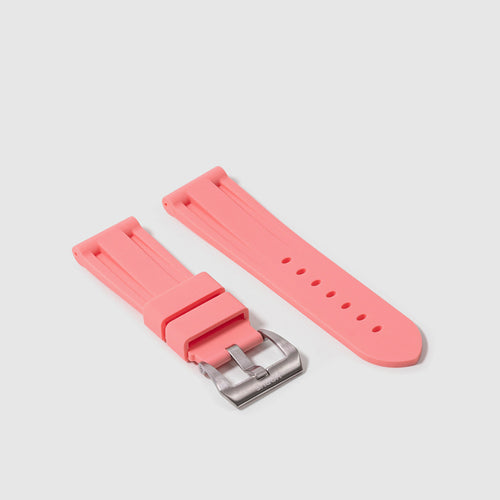 Rubber Strap for Panerai Ferrari Series - Flamingo Pink
