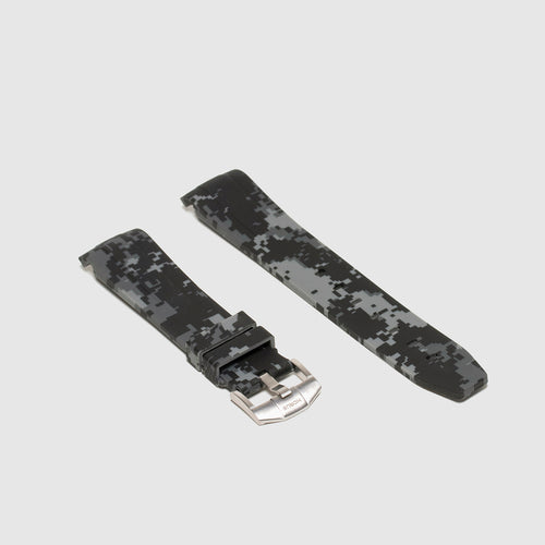 Rubber Strap for Rolex Oyster Perpetual - Graphite Digi Camo