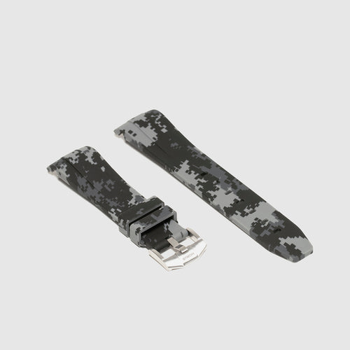 Rubber Strap for Rolex Datejust II - Graphite Digi Camo