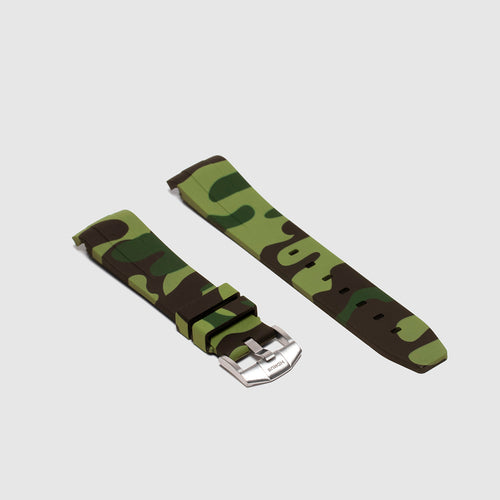 Rubber Strap for Rolex GMT Master II - Green Camo