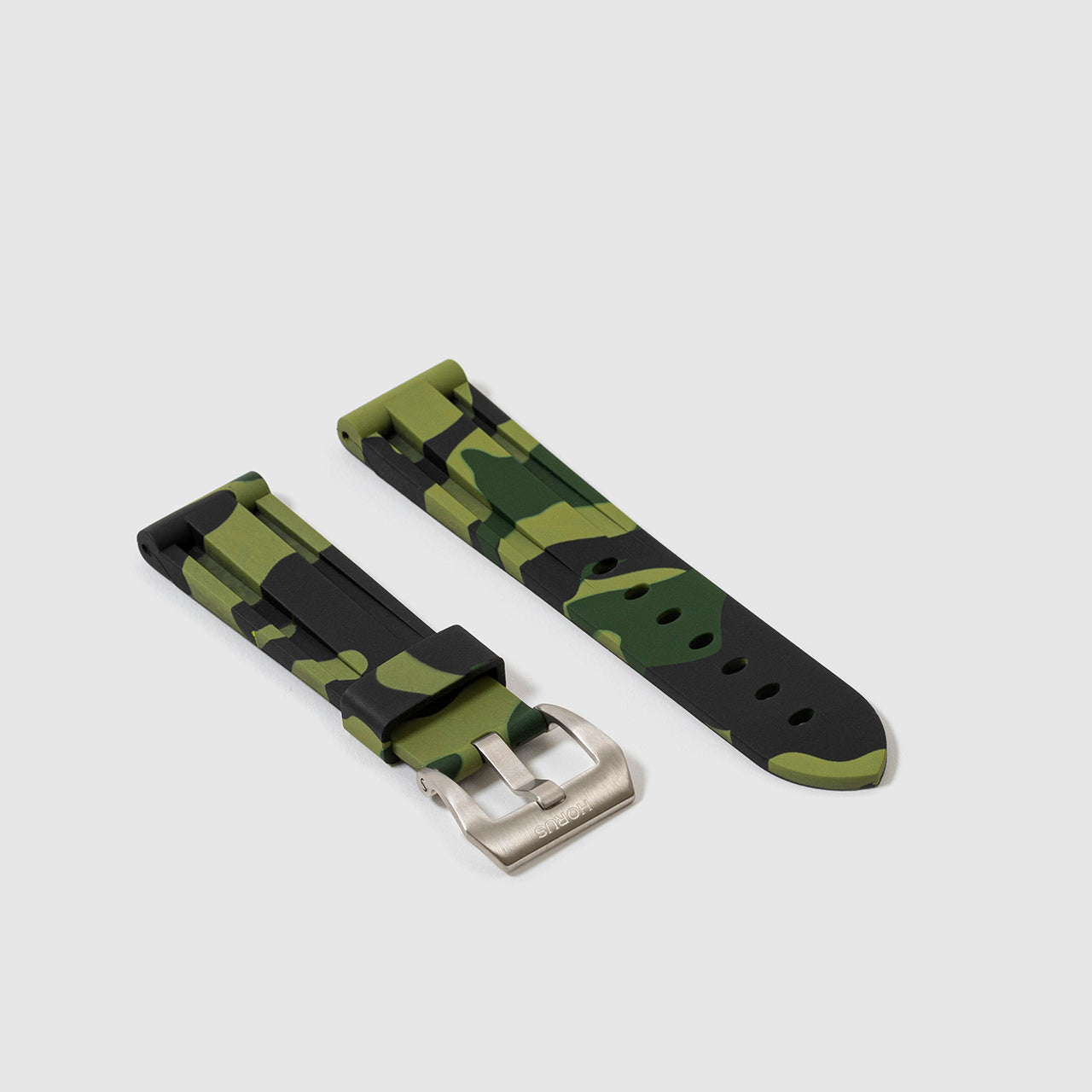 Rubber Strap for Tag Heuer Monza Calibre 17 - Green Camo