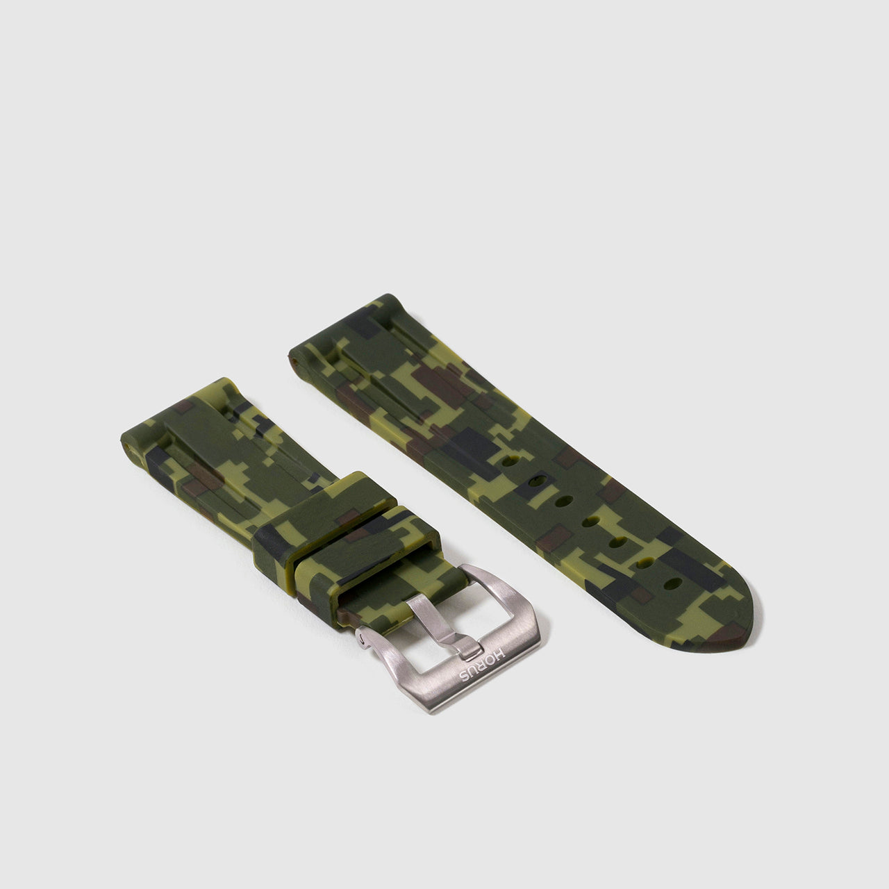 Rubber Strap for Panerai Luminor - Green Digi Camo