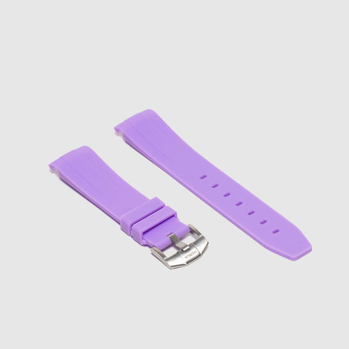 Rubber Strap for Rolex Yacht-Master on Bracelet - Lavender Purple