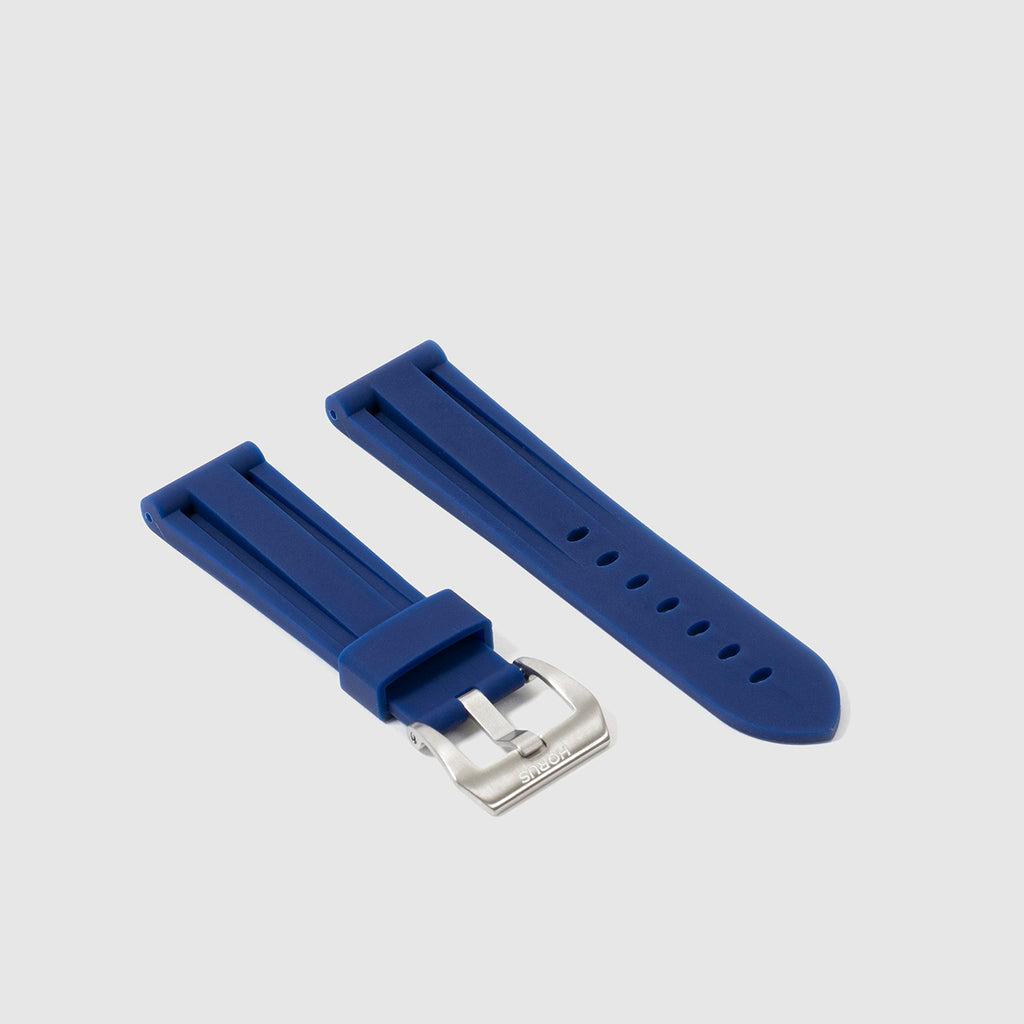 Rubber Strap for Tag Heuer Autavia - Navy Blue