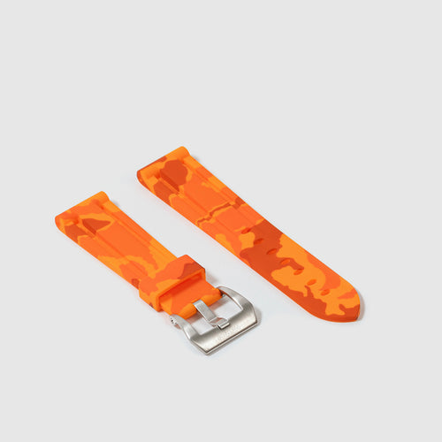 Rubber Strap for Breitling Colt - Orange Camo
