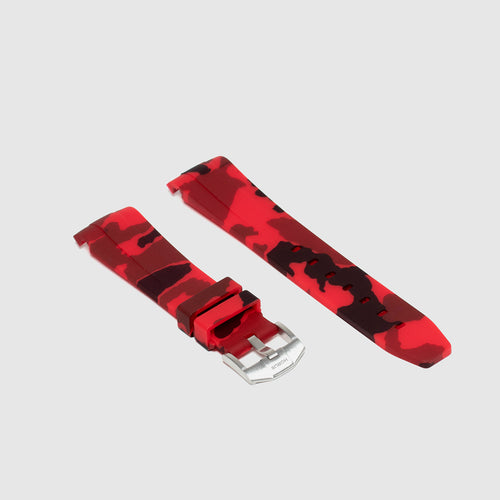 Rubber Strap for Rolex Datejust 41 - Red Camo