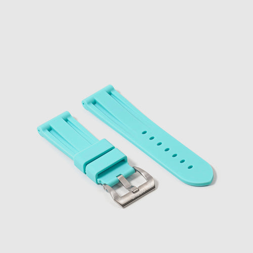 Rubber Strap for Breitling Chronoliner - Seafoam Blue