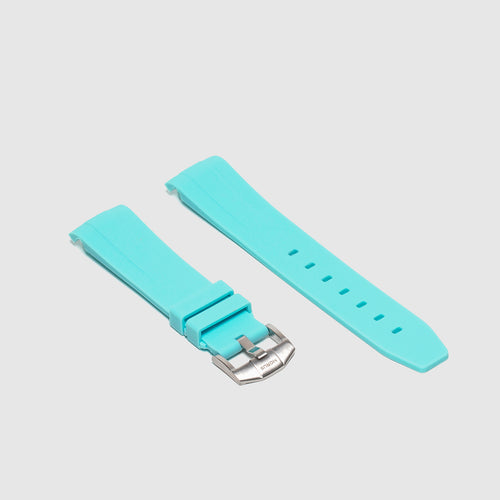 Rubber Strap for Rolex Explorer II - Seafoam Blue