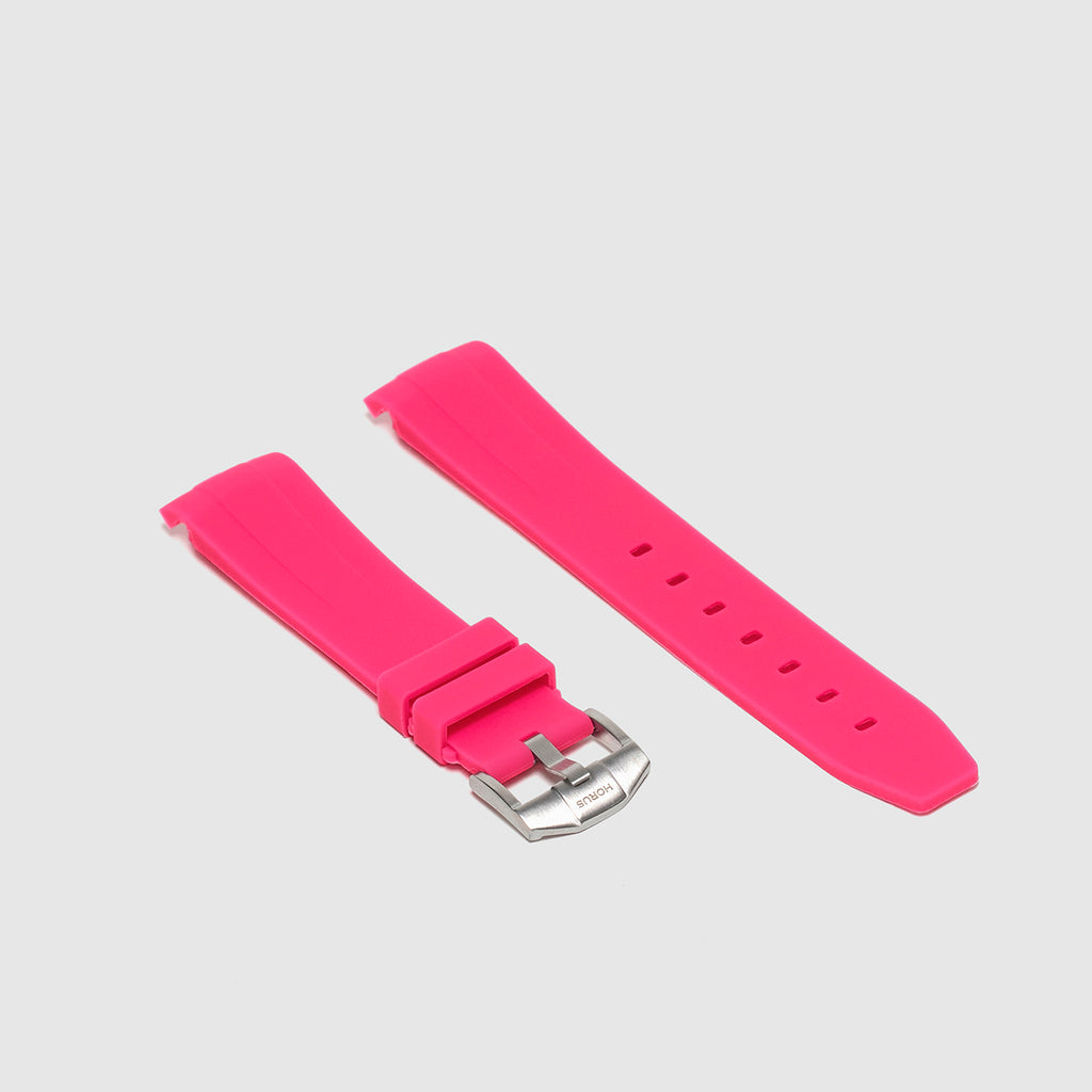 Rubber Strap for Omega Speedmaster - South Beach Pink